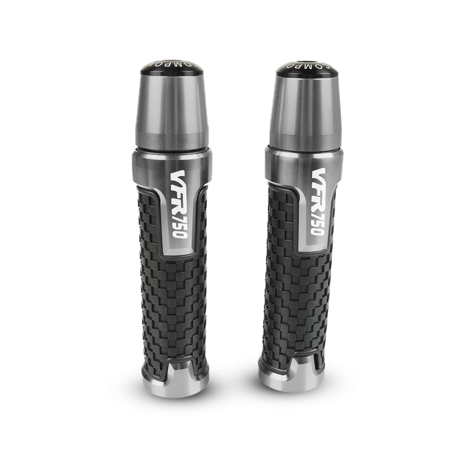 YUNDVLT Lenkerenden Sind Compatible with Hon Da VFR750 VFR 750 1991-1997 1992 1993 1994 Motorradzubehör CNC Lenker Lenkergriffe Und Griffe Enden Slider Cap Plug(Grey) von YUNDVLT