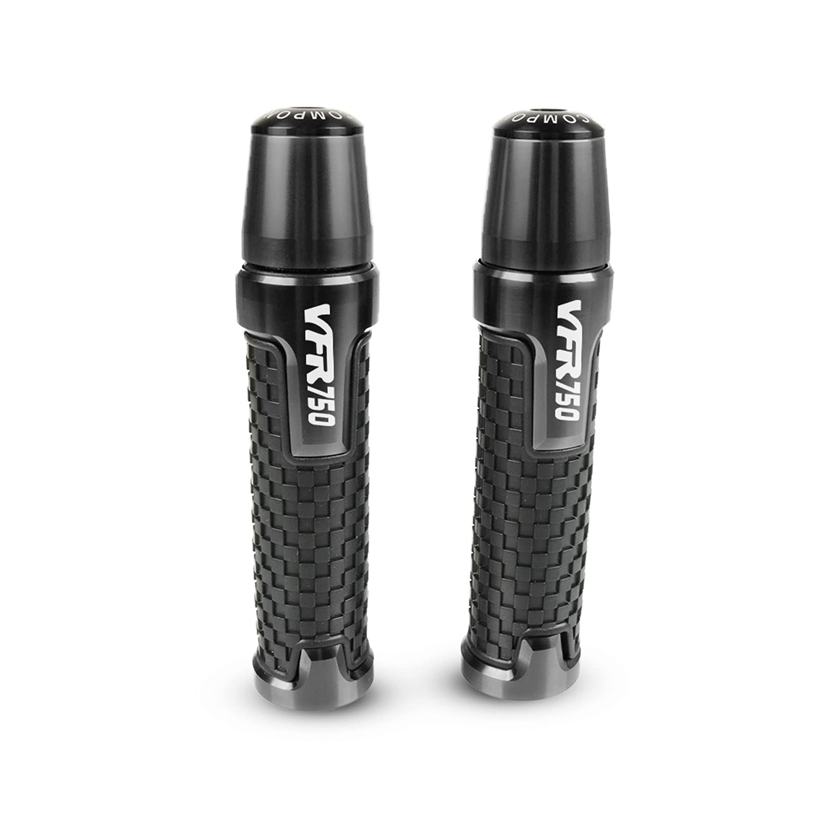 YUNDVLT Lenkerenden Sind Compatible with Hon Da VFR750 VFR 750 1991-1997 1992 1993 1994 Motorradzubehör CNC Lenker Lenkergriffe Und Griffe Enden Slider Cap Plug(Nero) von YUNDVLT