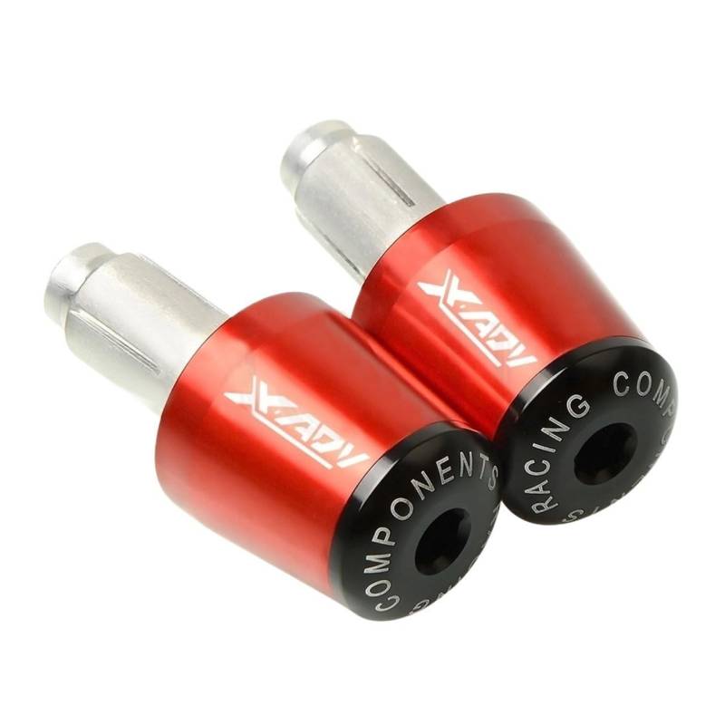 YUNDVLT Lenkerenden Sind Compatible with Hon Da XADV X-ADV 750 XADV750 2017-2018 Motorradzubehör 7/8 "22MM Lenkergriffe Lenkerendkappe(Rosso) von YUNDVLT