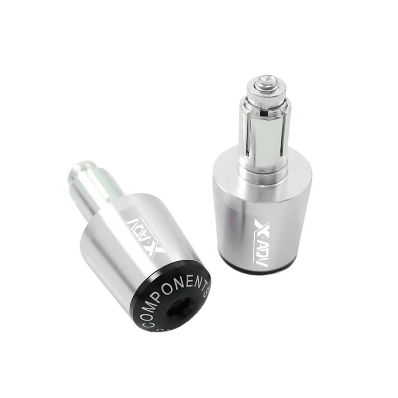 YUNDVLT Lenkerenden Sind Compatible with Hon Da XADV X-ADV 750 XADV750 Motorradzubehör Lenkergriffe Lenkerdeckel Endstopfen(Silver) von YUNDVLT