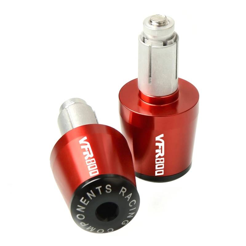 YUNDVLT Lenkerenden Sind Motorrad CNC 22mm Lenkergriffe Bar Ends Cap Slider Fiche En Compatible with HON DA VFR800 VFR 800 VFR800F 2002-2017 2010 2011(Rosso) von YUNDVLT