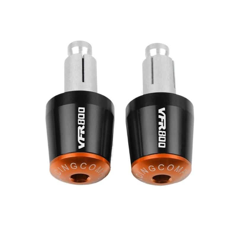 YUNDVLT Lenkerenden Sind Motorradgriff Handleiste Ende Griffe Kappe Compatible with Hon Da VFR800 VFR 800 F VFR800 Fiwi 2002-2020(Orange) von YUNDVLT