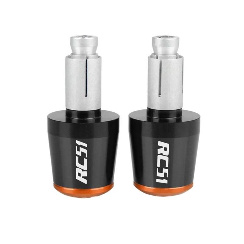 YUNDVLT Lenkerenden Sind Motorradzubehör Lenkergriffe Lenkerendkappe Compatible with Hon Da RC51 RC 51 RC-51 2000 2001 2002 2003-2006(Orange) von YUNDVLT