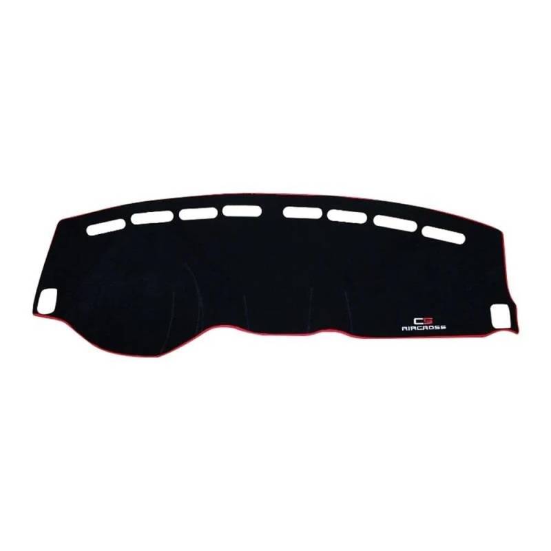 Auto Dash Mat Abdeckung Für Citroen Für C5 Für Aircross 2017-2020 Auto Dashboard Abdeckung Matte Sonnenschutz Pad Instrument Panel Teppiche Zubehör(Red side) von YUNLL