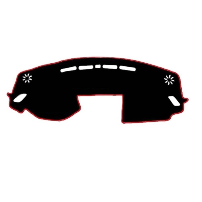 Auto Dash Mat Abdeckung Für Eclipse Für Cross 2018-2021 Auto Innere Dashboard Abdeckung Schutz Dash Matte Teppich Sonnenschutz Pad Kissen(Red LHD No HUD) von YUNLL