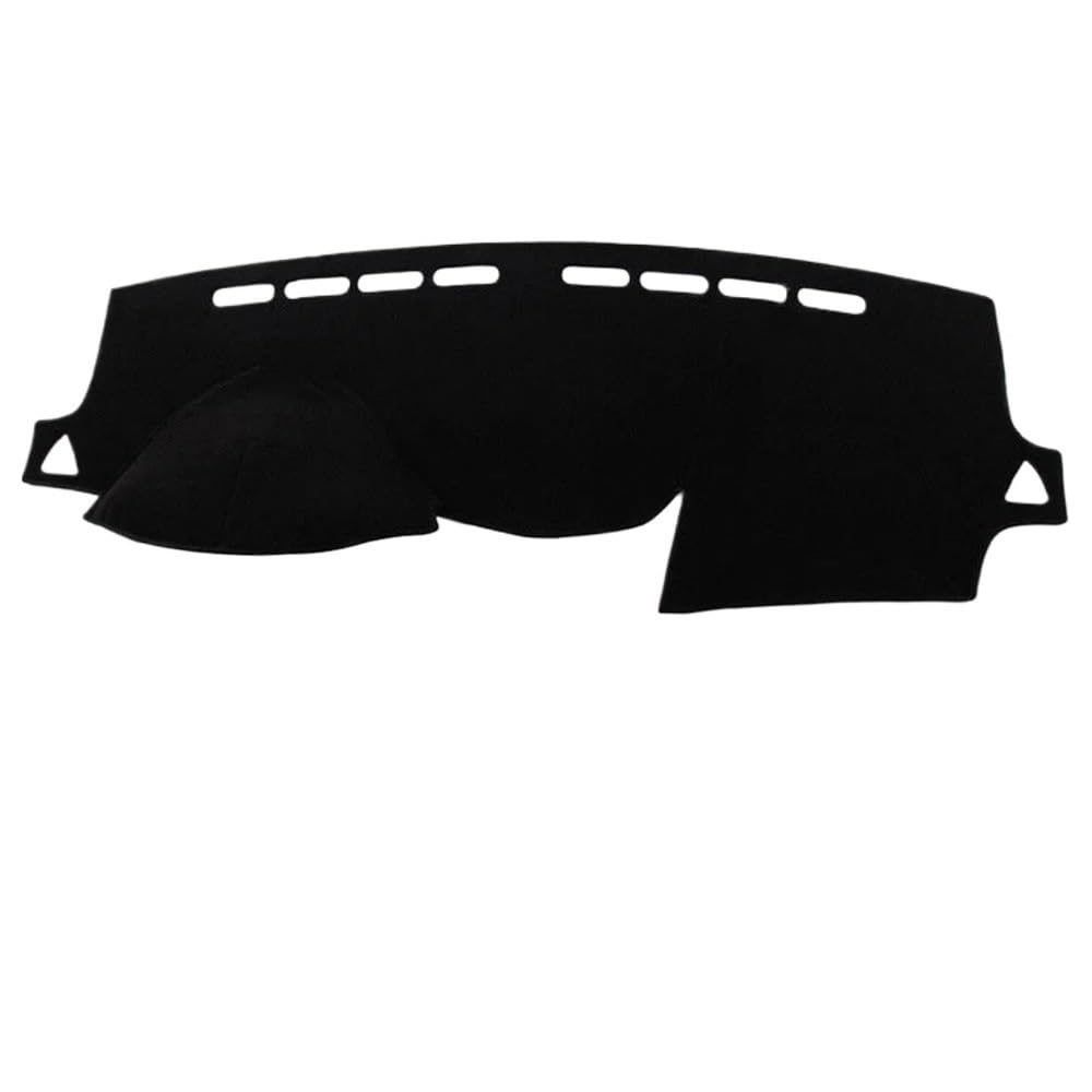 Auto Dash Mat Abdeckung Für Hyundai Für Accent RB 2011 2012 2013 2014-2017 Auto Dashboard Abdeckung Matte Sonnenschirm Teppich Zubehör(Left Hand Drive,Black) von YUNLL