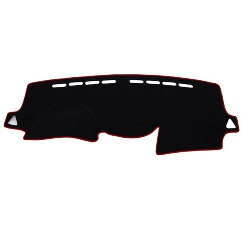 Auto Dash Mat Abdeckung Für Hyundai Für Accent RB 2011 2012 2013 2014-2017 Auto Dashboard Abdeckung Matte Sonnenschirm Teppich Zubehör(Left Hand Drive,Red) von YUNLL
