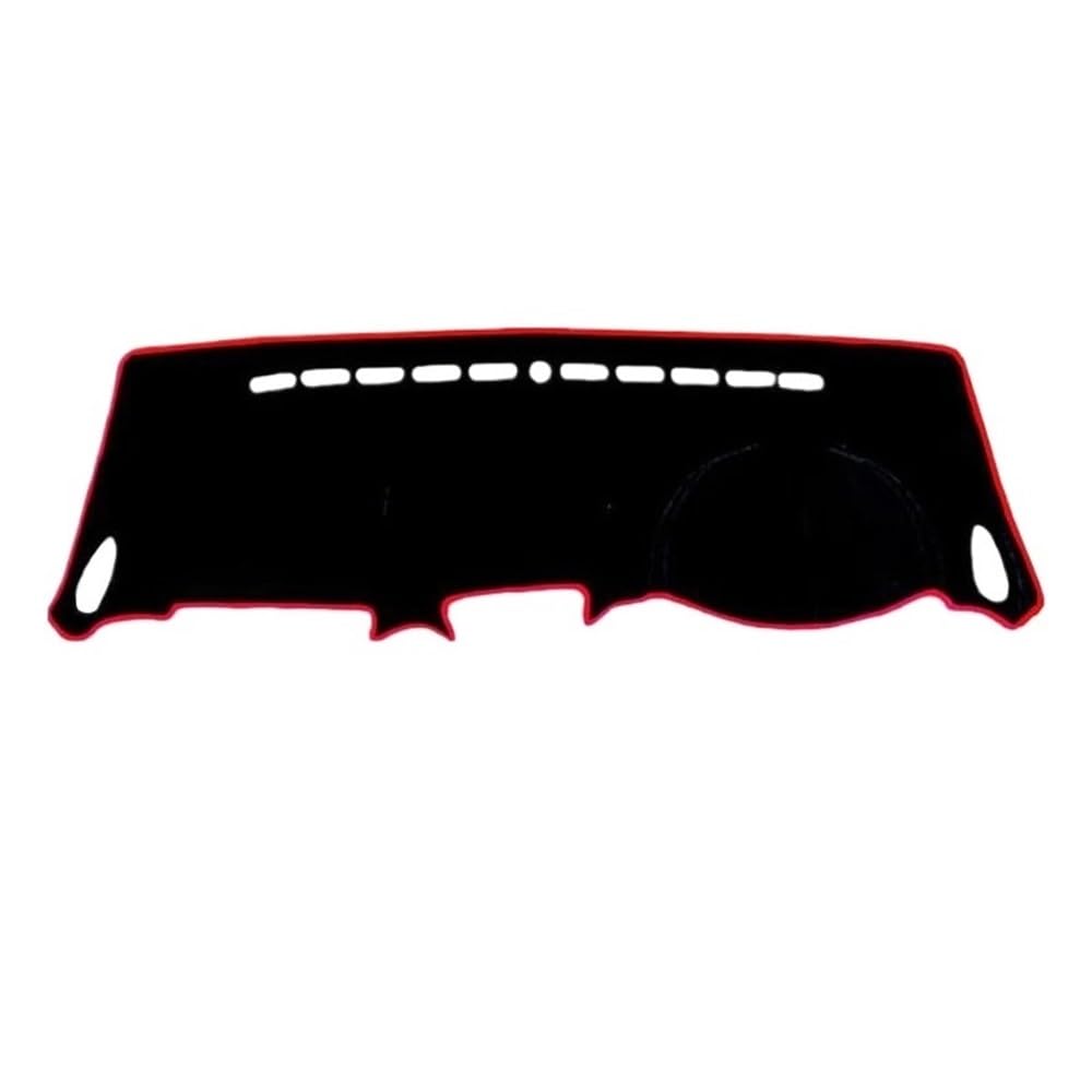 Auto Dash Mat Abdeckung Für KIA Für Carens 2007-2012 Für RP Auto Auto Dashboard Abdeckung Pad Teppich Dash Matte(Red RHD) von YUNLL