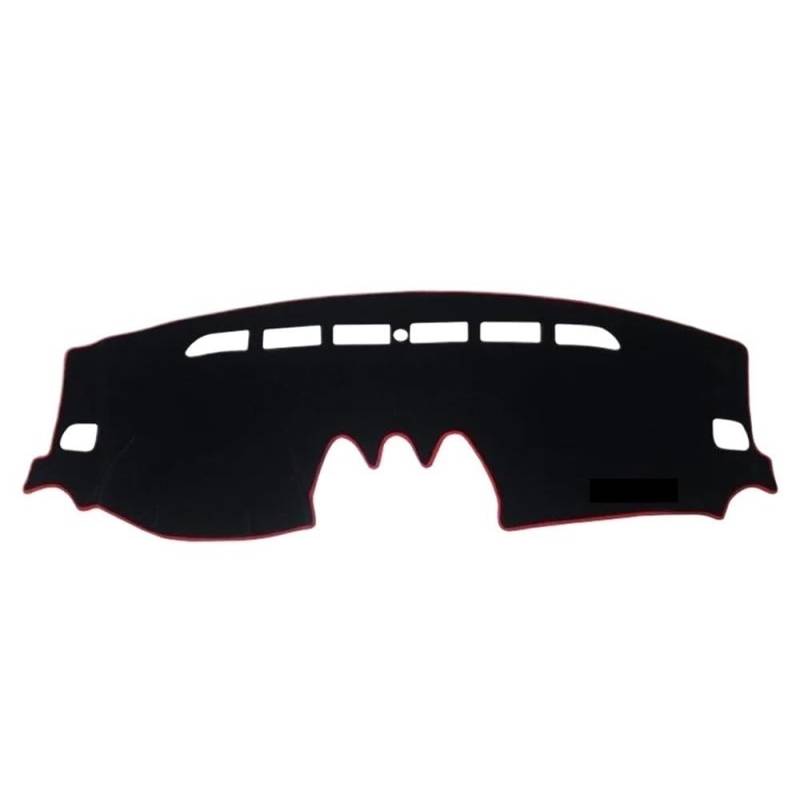 Auto Dash Mat Abdeckung Für Suzuki Für Vitara LY 2015-2022 Auto Dashboard Abdeckung Matte Sonnenschutz Pad Instrume Panel Teppiche Zubehör(A LHD Red Side) von YUNLL
