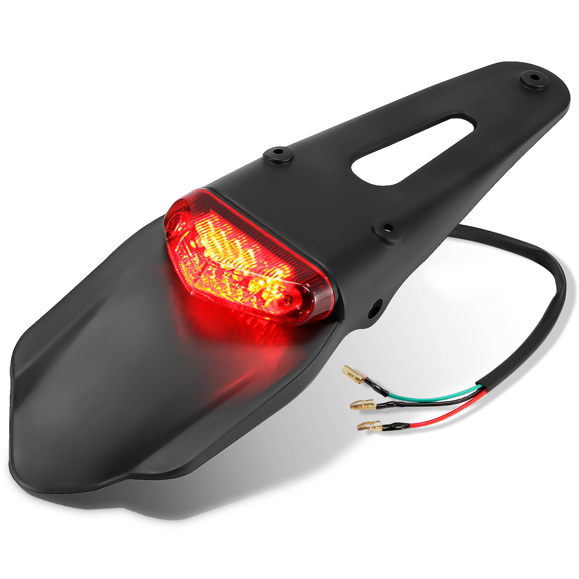 YUNYODA Led Motorrad Rücklicht, 3-Loch SUV Led Vorne Kotflügel Stopper Hinten Kotflügel Trail Moto Kompatibel Für XR250 XR400 XR650 WR250F WR450F CRF250X CRF450X CRF (Rot Linse) YUNYODA Led Motorrad Rücklicht, 3-Loch SUV Led Vorne Kotflügel Stopper Hinten Kotflügel Trail Moto Kompatibel Für XR250 XR400 XR650 WR250F WR450F CRF250X CRF450X CRF (Rot Linse) von YUNYODA