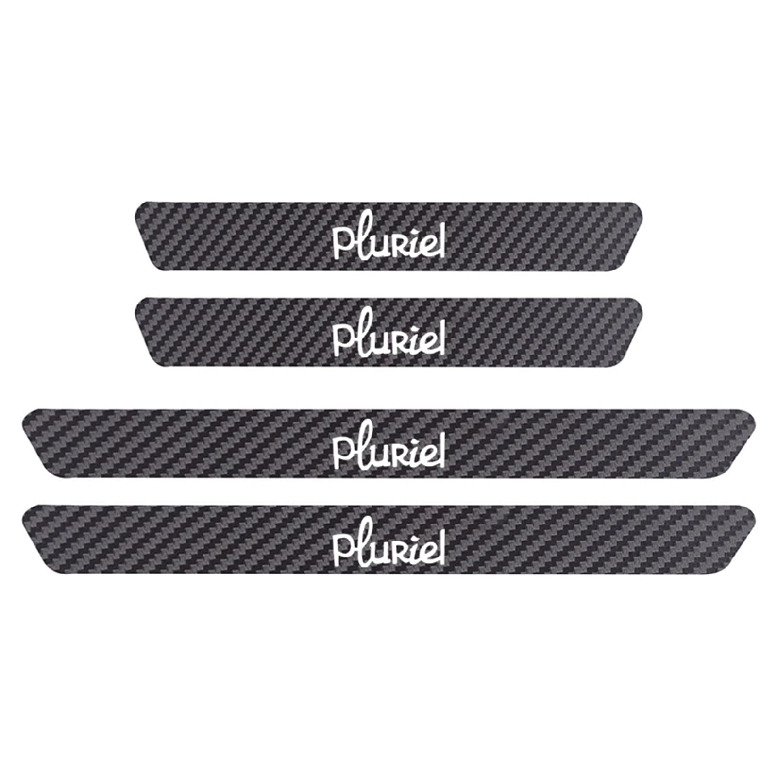 4 StüCk Auto Selbstklebend Kohlefaser Einstiegsleisten Kick Plates Aufkleber für Citr-oen Cactus C8 C6, Türschwelle Lackschutzfolie Anti Scratch Trim Sticker Zubehör, Pluriel von YUPACK