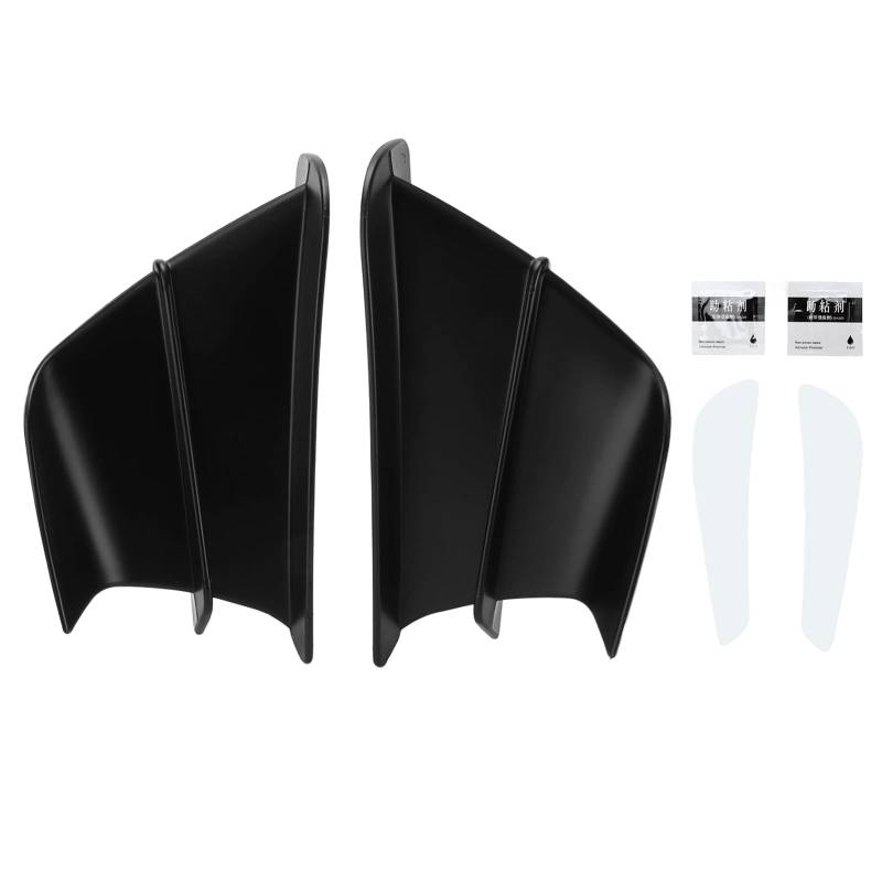 Motorrad Flügel, Paar Motorrad Aerodynamische Winglets Spoiler Flügel Universal Ersatz(Matt-schwarz) von YUUGAA