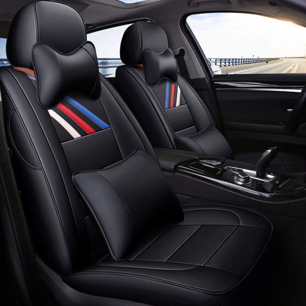 Xljh Echtes Leder Auto benutzerdefinierte Autositzabdeckung für BMW E46 e36 e39 e90 x1 ​​x5 x6 e53 e60 f11 f30 x3 e83 Autos Sitzbezüge,E von YUXN