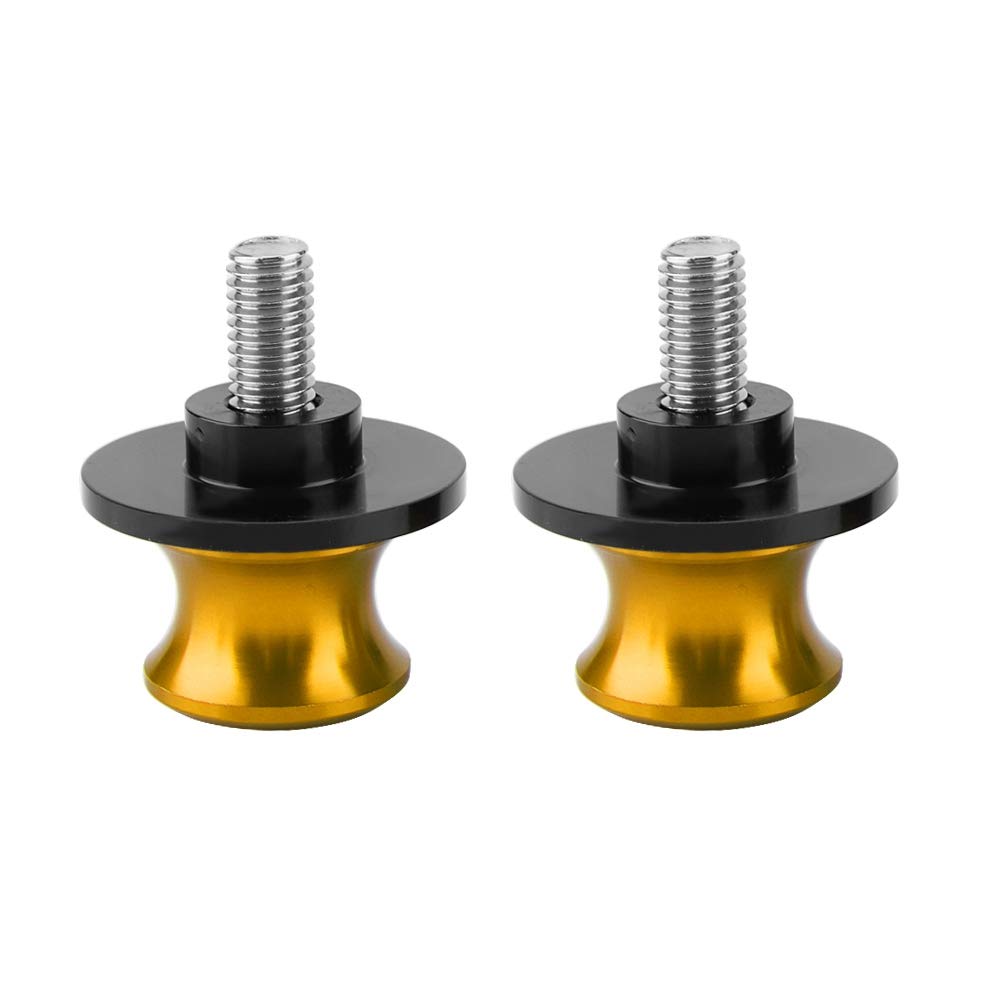 2pcs 8mm Motorrad CNC Sliders Stand Swing Arm Spool Spulen Hartanodized CNC Bearbeitete Aluminium mit Verschiedenen Farben für Motorrad General (GOLD) von YUYTE