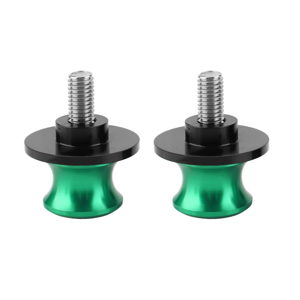 2pcs 8mm Motorrad CNC Sliders Stand Swing Arm Spool Spulen Hartanodized CNC Bearbeitete Aluminium mit Verschiedenen Farben für Motorrad General (GREEN) von YUYTE