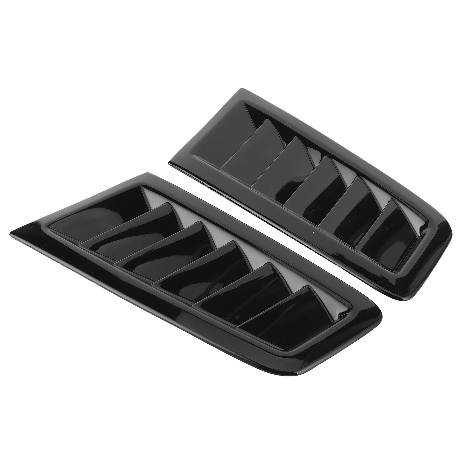 2pcs Motorhaubenschlitze für RS-Style Universal Hood Lüftungsschlitze aus ABS-Plastik-Wärme-resistenten Anti- mit Doppelter Seitenklebeband für die Einfache Installation (Helles Schwarz) von YUYTE