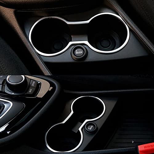 für 2er Active Tourer F45 / Gran Tourer F46 2015-2019 Silber Matt Interieur Mittelkonsole Getränkehalter Dekor Cover 1 Stück ABS Kunststoff von YUZHONGTIAN