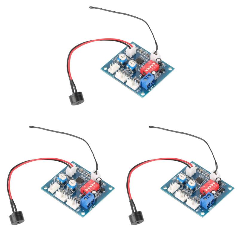 3 Stück DC12V Vierdraht-Thermostatregler, PWM-Lüftergeschwindigkeitsregler, Automatisches PC-CPU-Gehäuselüfter-Steuermodul von YWBL-WH