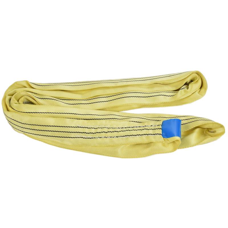 Runde Schlinge Weiche Hebezeuge Gurtband 3T Endlos Gurt Tragbares Gelbes PES -Material (4M) von YWBL-WH