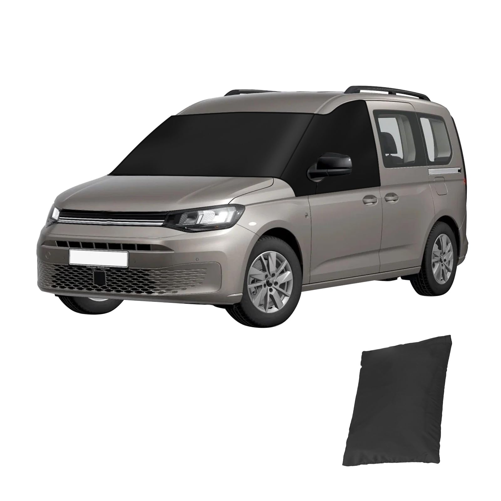 YWNYT Frontscheibenabdeckung für VW Caddy, 600D Oxford-Gewebe, Verdunkelung, wasserdicht, Auto-Windschutzscheibenabdeckung, Windschutzscheibenabdeckung, Frost und Schneeabdeckung YWNYT Frontscheibenabdeckung für VW Caddy, 600D Oxford-Gewebe, Verdunkelung, wasserdicht, Auto-Windschutzscheibenabdeckung, Windschutzscheibenabdeckung, Frost und Schneeabdeckung von YWNYT