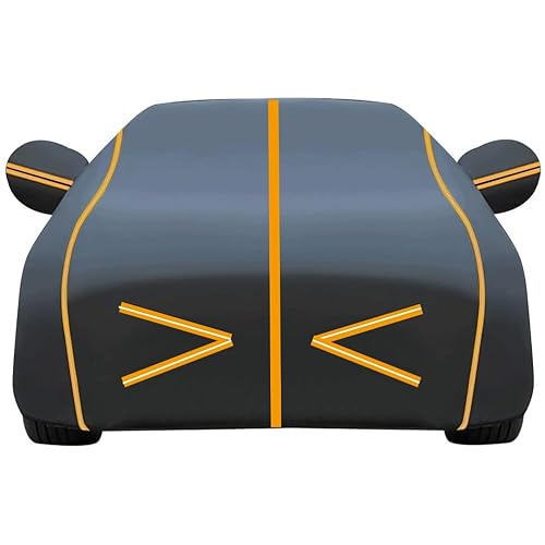 Abdeckplane Auto Hagelschutz für Dacia Duster 2010-2023, Autogarage Abdeckung Outdoor Wasserdicht, Für Atmungsaktiv, Regen, Staub, Sonne, UV-Schutz Bei Jedem Wetter(Black Orange) von YWUANNMGAZ