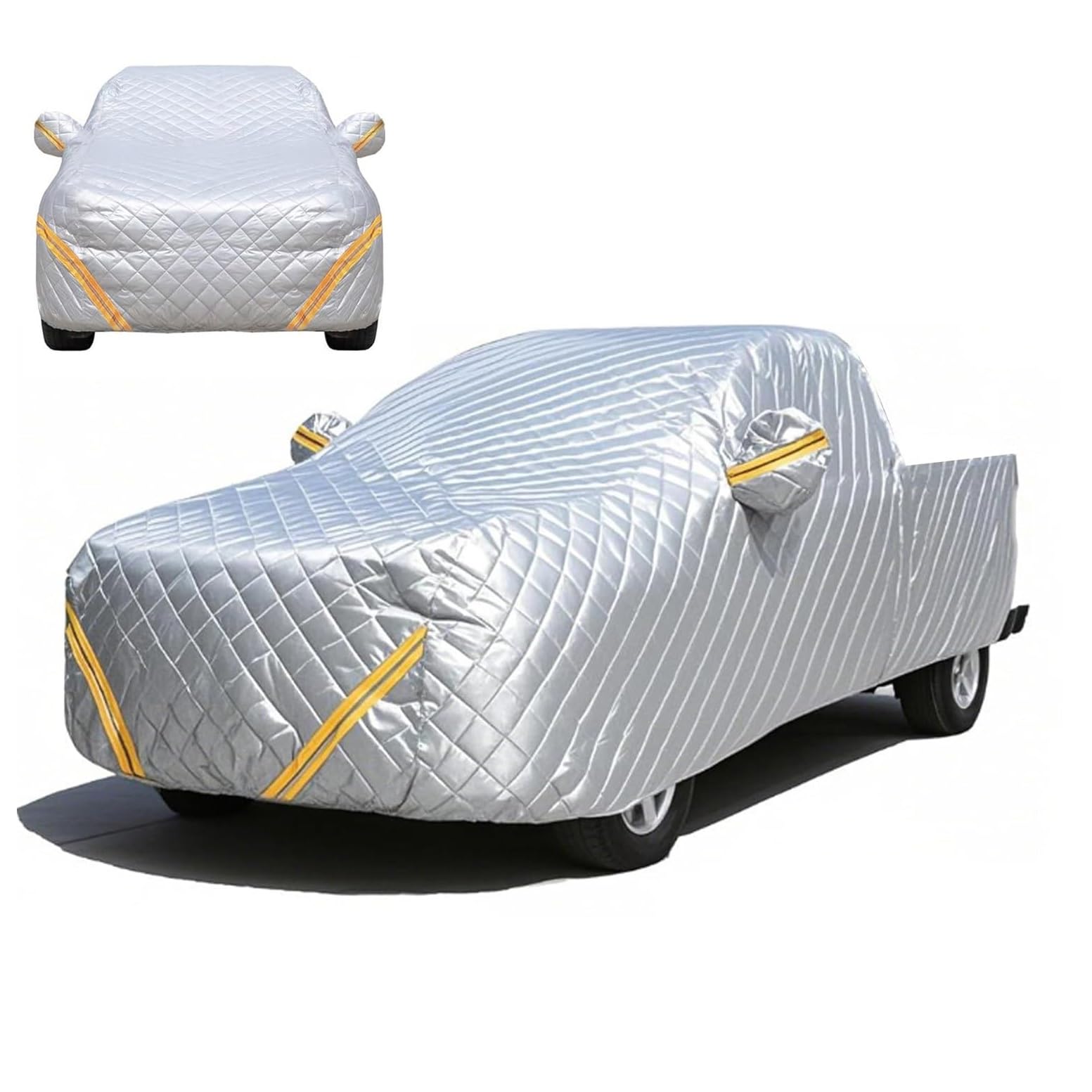 Hagelschutzplane Für GMC Sterra Single-Row Version, Allwetter-Plane Für Den Außenbereich, Wind- Und Regenschutz(Silver) von YXCMD