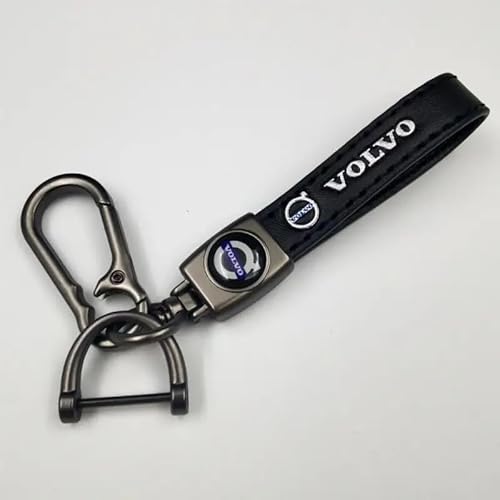 YYALI Auto-Schlüsselanhänger für Volvo V40 V50 V60 V70 V90 Cross Country Rdesign, Leder Autoschlüsselanhänger Auto Anti-Verlust Schlüsselring Zubehör Für Männer Frauen,Bla-ck-L YYALI Auto-Schlüsselanhänger für Volvo V40 V50 V60 V70 V90 Cross Country Rdesign, Leder Autoschlüsselanhänger Auto Anti-Verlust Schlüsselring Zubehör Für Männer Frauen,Bla-ck-L von YYALI