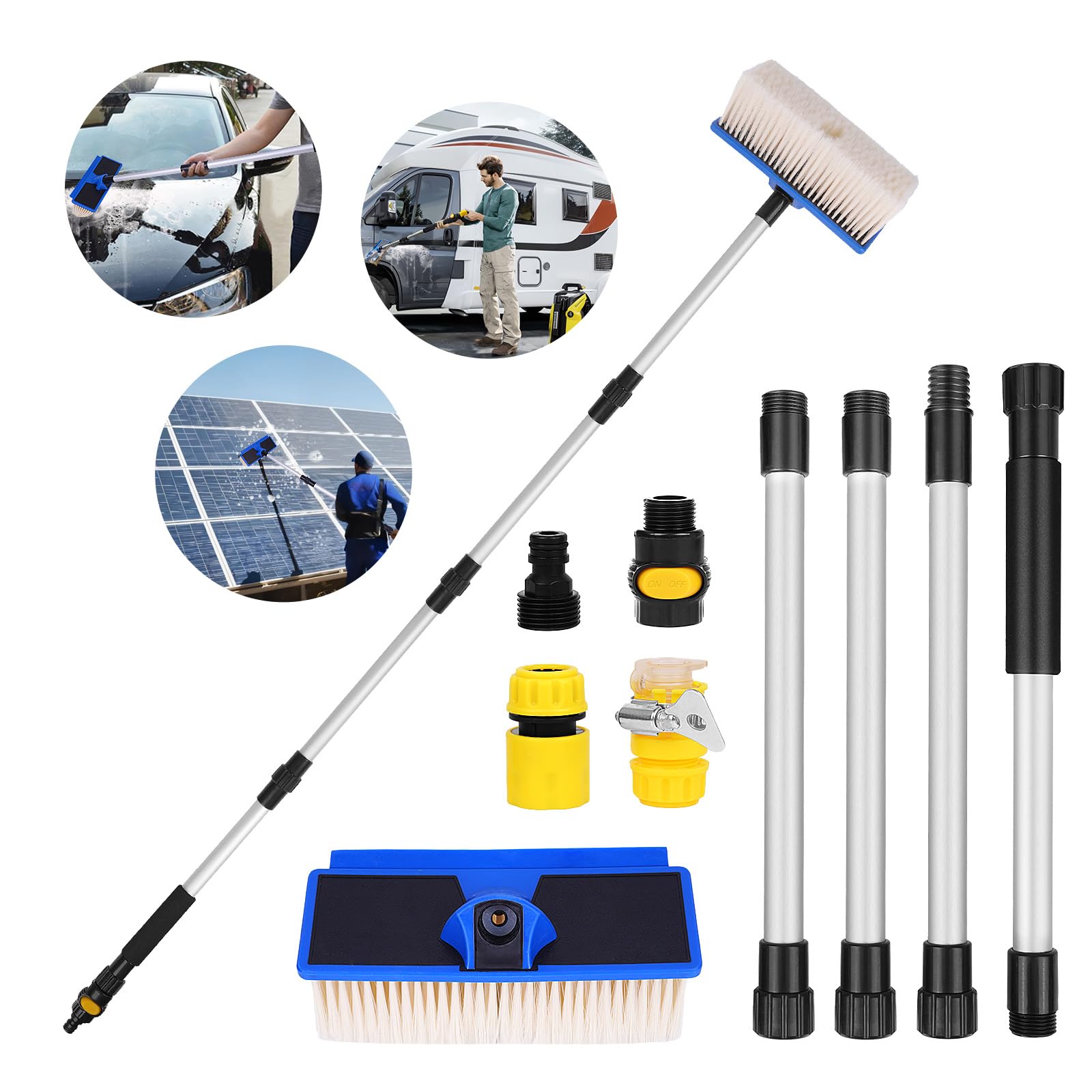 YYAQZD Teleskop Waschbürste,Auto waschbürste mit teleskopstiel,168 cm Auto Waschbürste mit Wasseranschluss,Waschbürste für LKW,Wohnmobile,Caravan, Auto,Bus, Van, Wohnmobil. YYAQZD Teleskop Waschbürste,Auto waschbürste mit teleskopstiel,168 cm Auto Waschbürste mit Wasseranschluss,Waschbürste für LKW,Wohnmobile,Caravan, Auto,Bus, Van, Wohnmobil. von YYAQZD