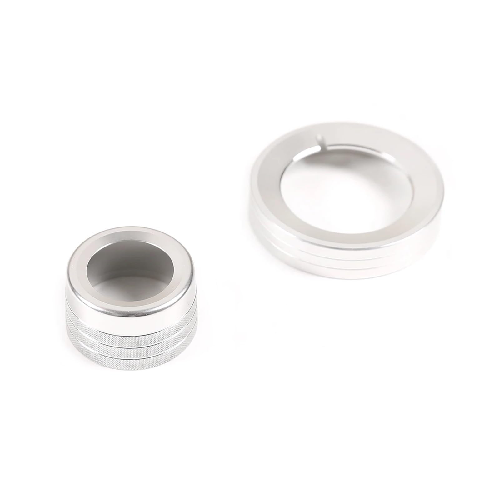 YYFHR Auto Scheinwerfer Schalter Dekoration Ring Schalter Knopf Fit for Ford Ranger 2015-2021 Abdeckung für Klimaanlagenknopf(Silver) von YYFHR