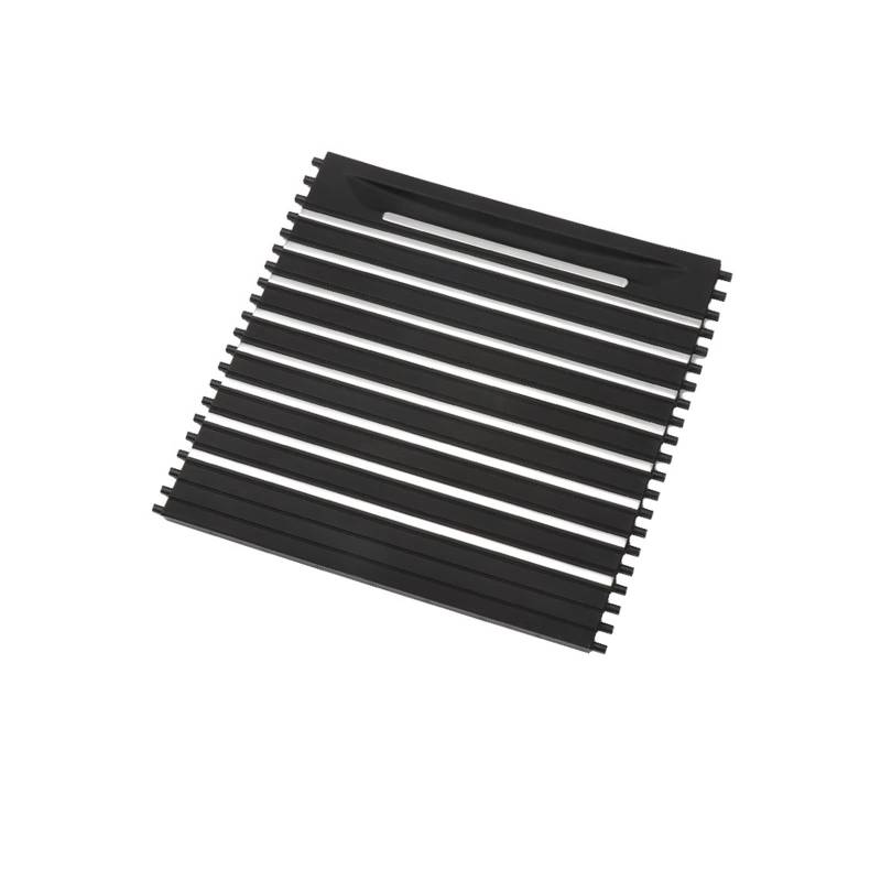 YYFHR Getränkehalter-Schieberollo-Abdeckung, passend for X5 X6 F15 F16 51169251973 Autozubehör Konsolen-Center-Getränke-Wasserverschluss Aufrollbare Getränkehalter-Abdeckung(Black Chrome) von YYFHR