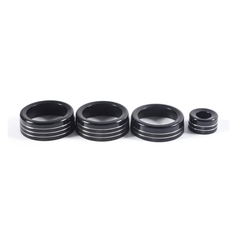 YYFHR Klimaanlage Audio Schalter Knopf Ring Abdeckung Trim Fit for Jaguar F-TYPE 2013-2022 Abdeckung für Klimaanlagenknopf(Black) von YYFHR