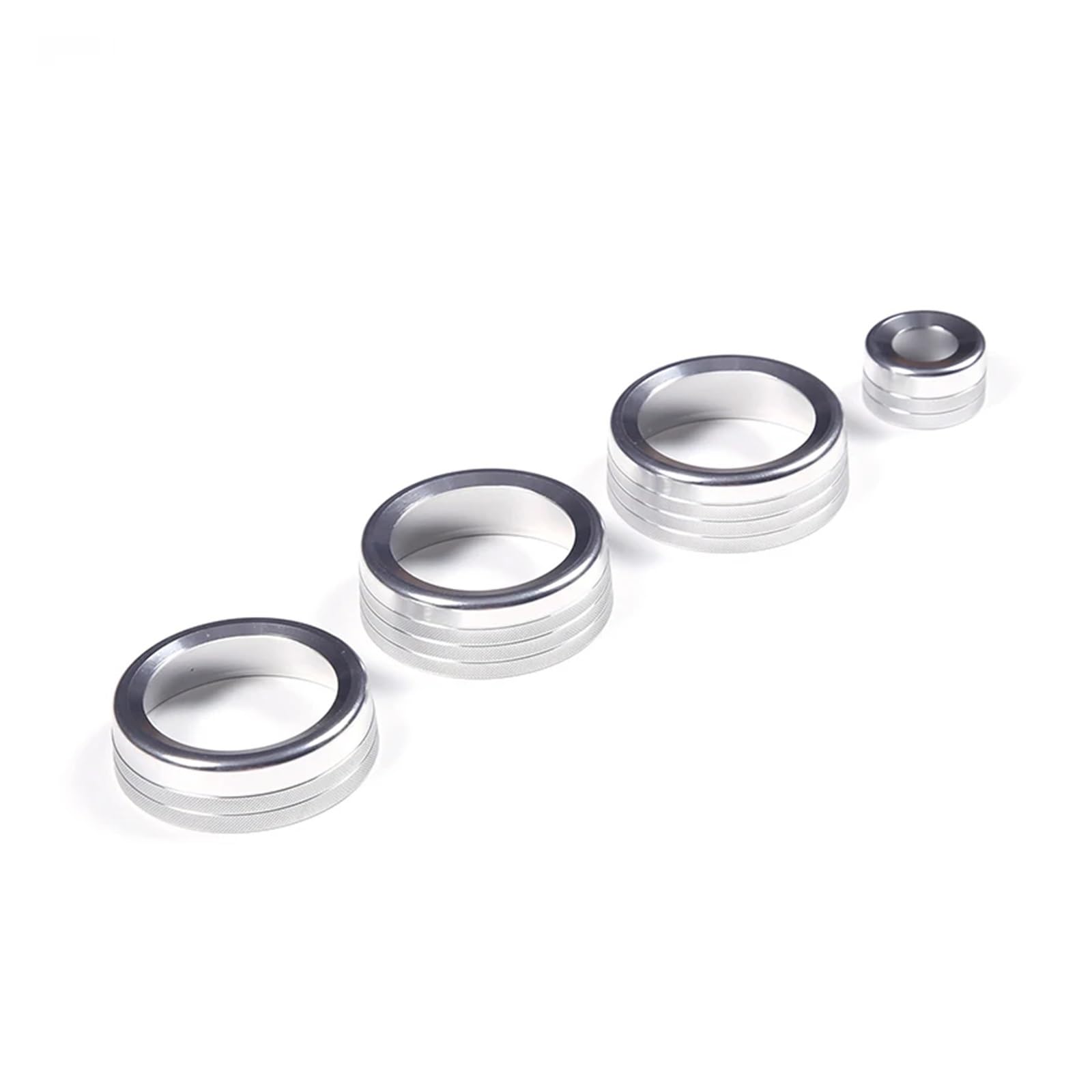 YYFHR Klimaanlage Audio Schalter Knopf Ring Abdeckung Trim Fit for Jaguar F-TYPE 2013-2022 Abdeckung für Klimaanlagenknopf(Silver) von YYFHR