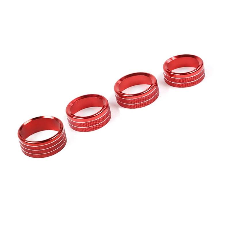 YYFHR Klimaanlage Scheinwerfer Schalter Knopf Fit for Jeep Wrangler JL JLU 2018-2025 Abdeckung für Klimaanlagenknopf(Red) von YYFHR