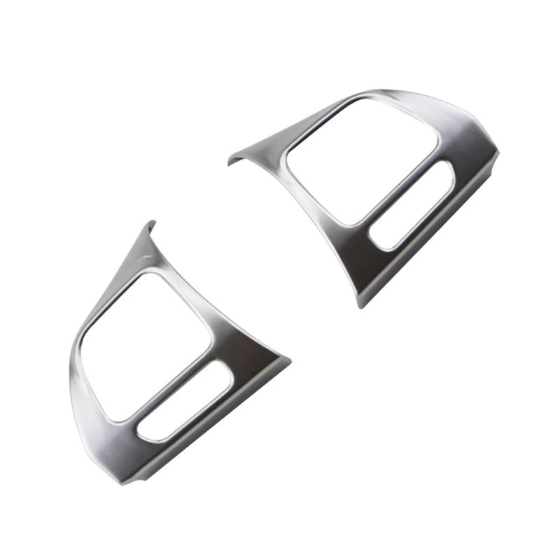 YYFHR Lenkradabdeckung, passend for VW, passend for Golf 6 Mk6 Passat B7 CC EOS Tiguan Jetta Touran Sharan Caddy Badge Blende Aufklebereinsatz Lenkrad-Bedienfeldverkleidung(Matte silver) von YYFHR