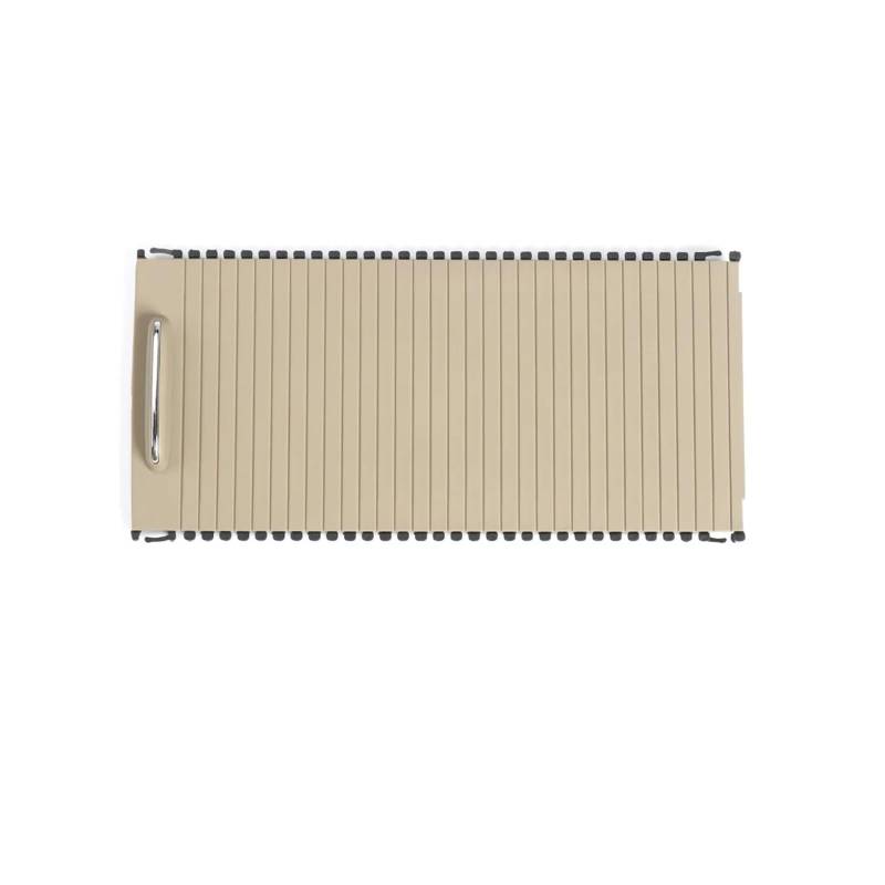 YYFHR Rolloabdeckung for Wasserbecherhalter, passend for C-Klasse W204 S204 E-Klasse W212 S212, Aufbewahrung der Mittelkonsole im Auto Aufrollbare Getränkehalter-Abdeckung(Beige) von YYFHR