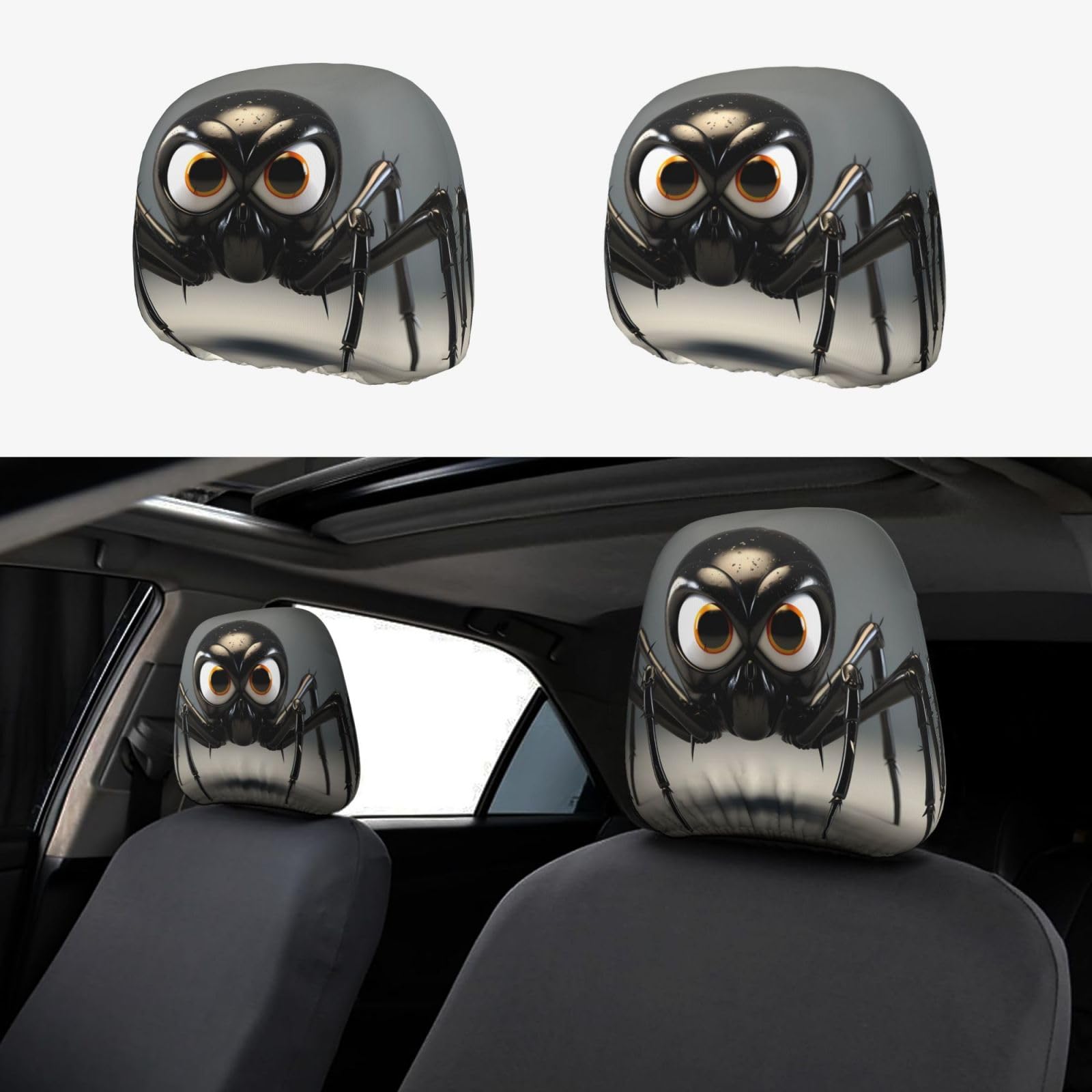 YYHWHJDE Autositzbezug mit Cartoon-Spinne, 2 Stück, Innenzubehör, Dekoration, passend für Autos, Lieferwagen, LKWs, Universal-Sitzzubehör YYHWHJDE Autositzbezug mit Cartoon-Spinne, 2 Stück, Innenzubehör, Dekoration, passend für Autos, Lieferwagen, LKWs, Universal-Sitzzubehör von YYHWHJDE