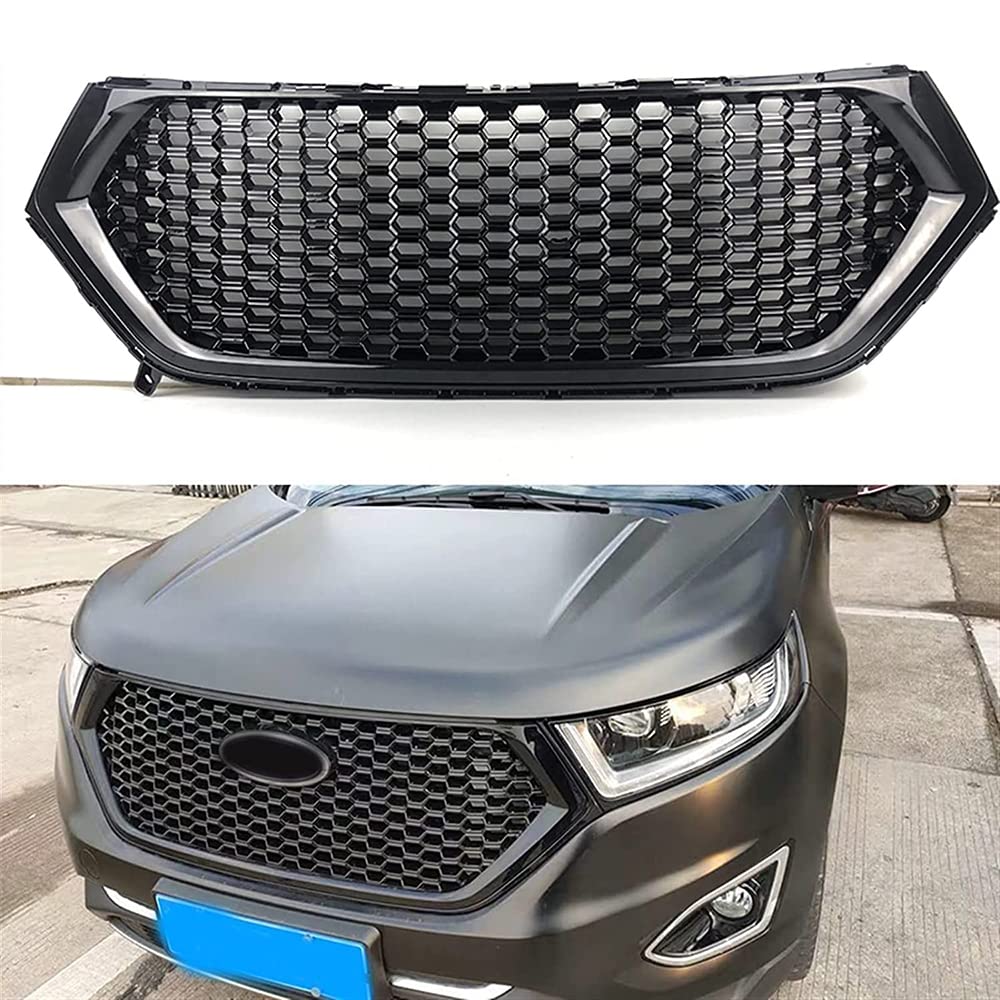 YYKJZ Auto Frontstoßstange Mesh Mask Cover Grill Grille, für Ford Edge 2015 2016 2017 2018, ABS-Kunststoff, Glänzendes Schwarz, Auto Modifikation Zubehör YYKJZ Auto Frontstoßstange Mesh Mask Cover Grill Grille, für Ford Edge 2015 2016 2017 2018, ABS-Kunststoff, Glänzendes Schwarz, Auto Modifikation Zubehör von YYKJZ