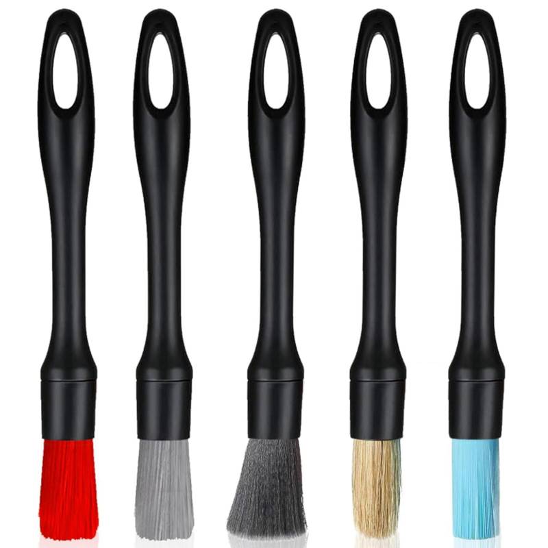 YYTECH Auto Reinigung Pinsel Set 5 Stück Auto Reinigungsbürsten Ultra weiches Car Detailingbürste Zur Reinigung von Felgen, Autoinnenräumen, Lüftungsschlitzen, Gute Qualität Auto reinigungspinsel. von YYTECH