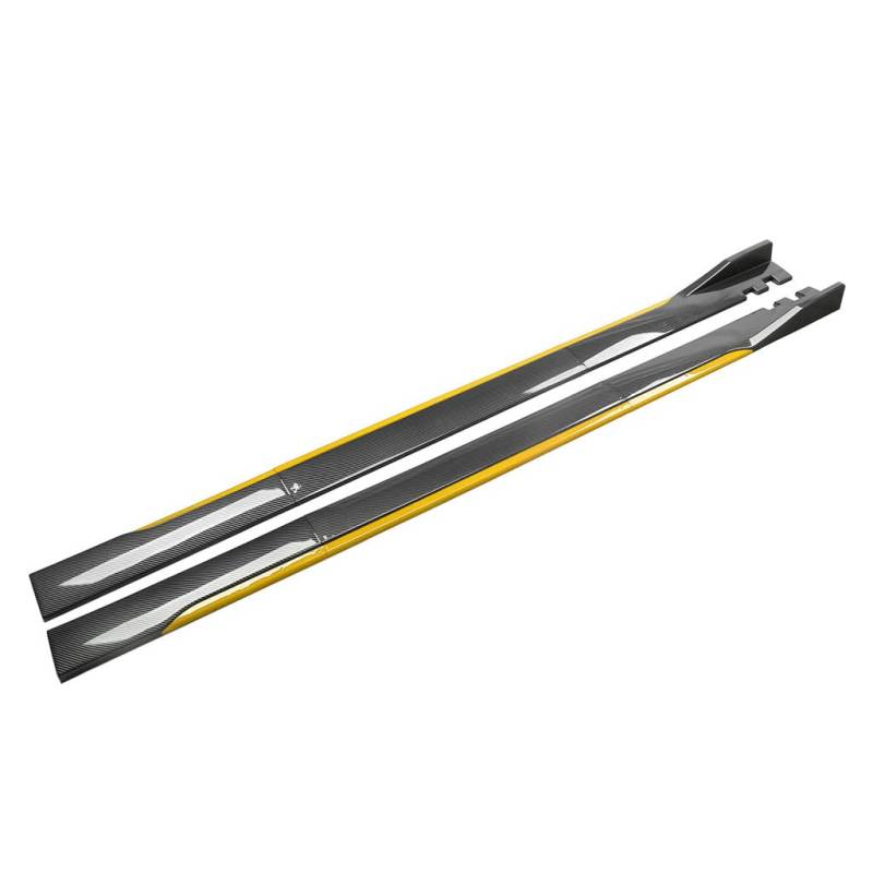 Auto Seitenschweller für ZR-V (2022 2023 2024), Seiten Schweller Splitter Lip Winglet Diffusor Anti Crash Body Kit Auto Zubehör,Carbon FiberYellow von YYTONGMN
