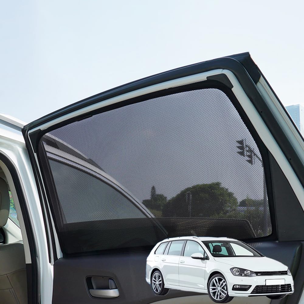Sonnenschutz Vorhang Auto für Golf 7 Variant 2012-2020, Seitenscheibe Heckscheibe Shades Magnetisch Sonnenblende Autofenster UV Schutz, Rear Side Window- 2Pcs von YYWDCAE