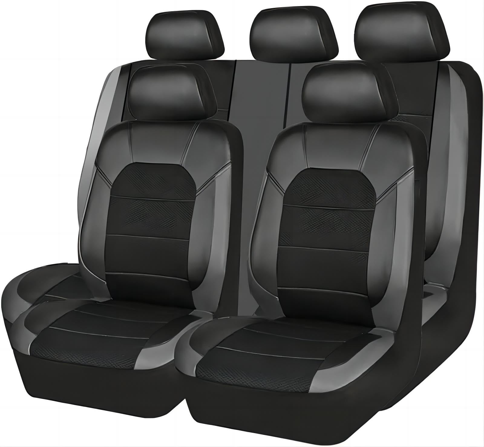 YYWDCAE Auto-Sitzbezüge Set für Audi A3 8P 8L Sportback A6 4F A4 A6 A5 A7 Q2 Q3 Q5 Q7 1995-2023, Wasserdicht rutschfest Autositze Zubehör,Grey von YYWDCAE