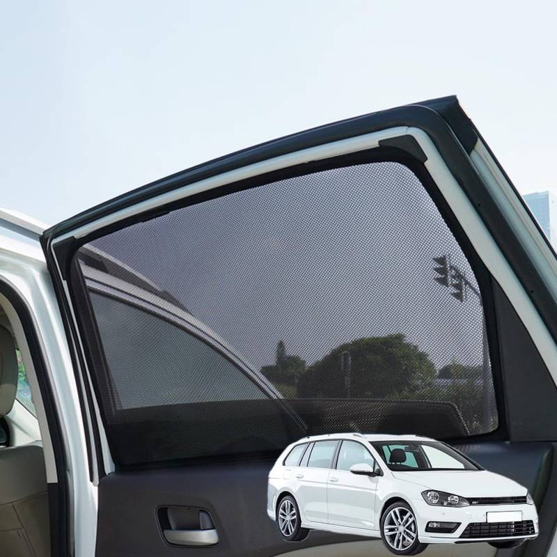 YYWDCAE Sonnenschutz Vorhang Auto für Golf 7 Variant 2012-2020, Seitenscheibe Heckscheibe Shades Magnetisch Sonnenblende Autofenster UV Schutz, Rear Side Window- 2Pcs von YYWDCAE