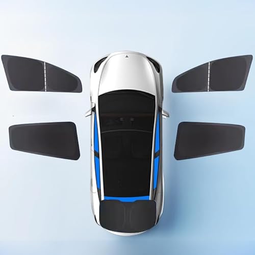 Magnetischer Sonnenschutz für Autoseitenfenster, Moskitonetz und Sonnenschutz für BMW 3 Series Long Wheelbase-Batterien, [5 Pieces] Rear Stop + Front Side + Rear Side von YYuINbi