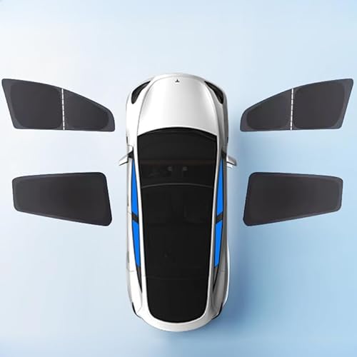 Magnetischer Sonnenschutz für Autoseitenfenster, Moskitonetz und Sonnenschutz für BMW X5 2006-2012-Batterien, [4 Pieces] Front Side + Rear Side von YYuINbi