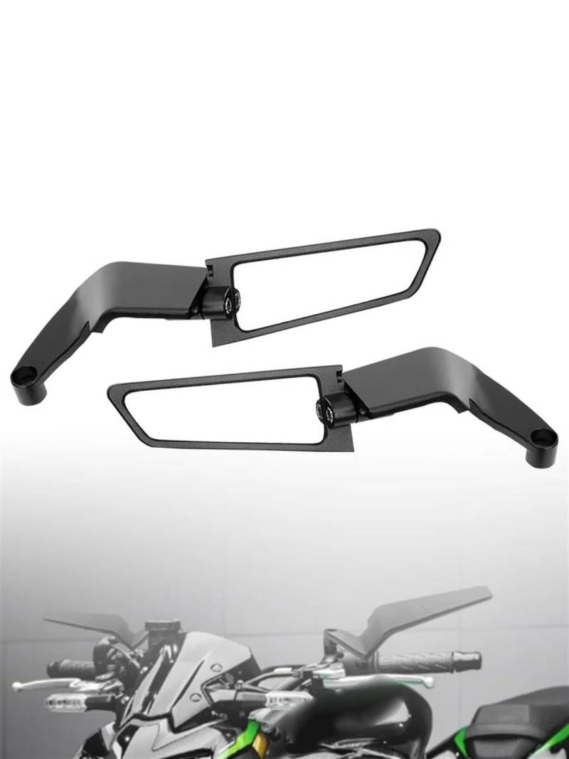 YZCSYBBF Für Kawasaki Z900 Z650 2021 2022 2023 Motorradspiegel Stealth Winglets Spiegel Kits Einstellbare Spiegel von YZCSYBBF