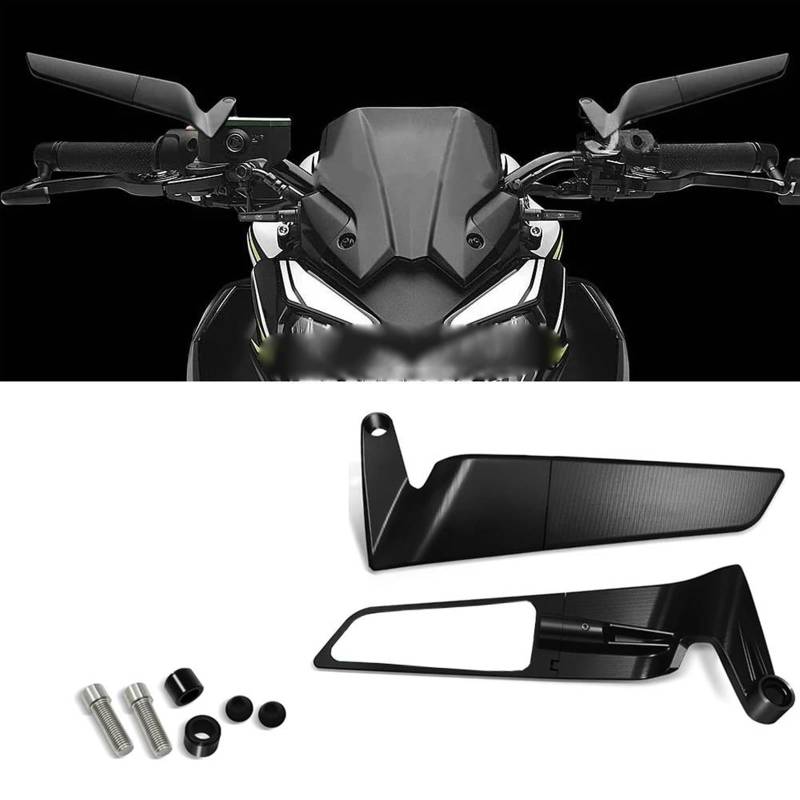 YZCSYBBF Motorrad Stealth Spiegel Für ZH2 1000 2021 2022 2023 Zubehör Winglets Spiegel Kits Einstellbare Spiegel Spiegel von YZCSYBBF