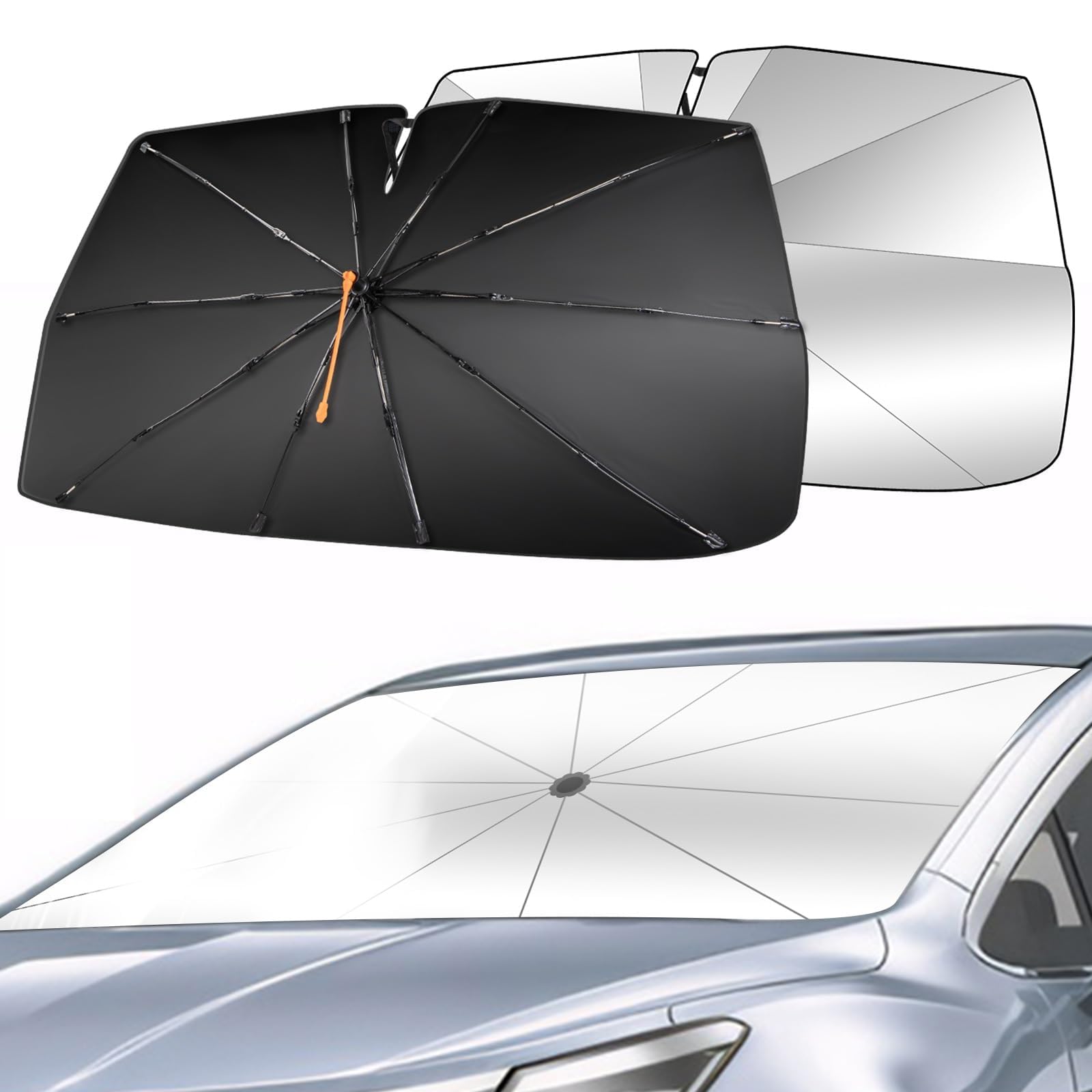 Auto Sonnenschutz Frontscheibe für Citroen C1 c1 Live/Feel/Millenium/Shine 5-Doors 2005-2022, 360°Drehbar Faltbarer Windschutzscheibe Sonnenschirm UV-Schutz Wärmeisolierung Autozubehör Auto Sonnenschutz Frontscheibe für Citroen C1 c1 Live/Feel/Millenium/Shine 5-Doors 2005-2022, 360°Drehbar Faltbarer Windschutzscheibe Sonnenschirm UV-Schutz Wärmeisolierung Autozubehör von YZECEBNF