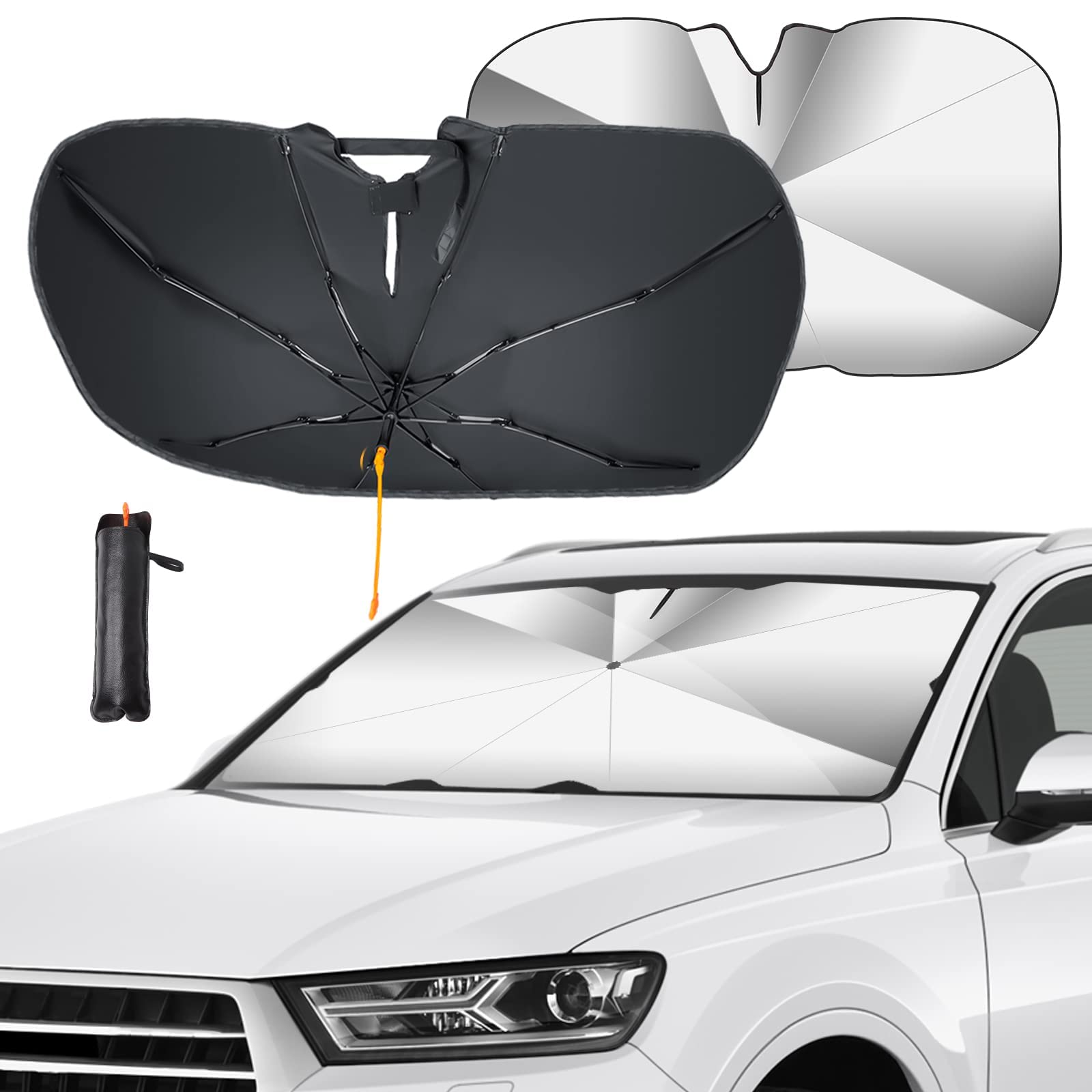 Auto Sonnenschutz Frontscheibe für Citroen C1 c1 Live/Feel/Millenium/Shine 5-Doors 2005-2022, 360°Drehbar Faltbarer Windschutzscheibe Sonnenschirm UV-Schutz Wärmeisolierung Autozubehör Auto Sonnenschutz Frontscheibe für Citroen C1 c1 Live/Feel/Millenium/Shine 5-Doors 2005-2022, 360°Drehbar Faltbarer Windschutzscheibe Sonnenschirm UV-Schutz Wärmeisolierung Autozubehör von YZECEBNF