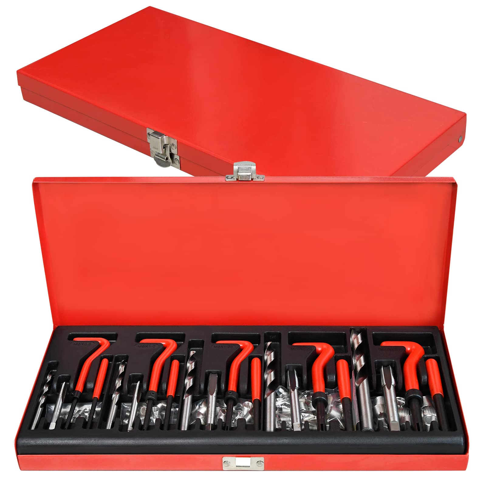 YZNAHRE 131-tlg Gewinde Reparatur Werkzeug Satz Helicoil Auto Motor Bohrer Sleeves M5 M6 M8 M10 M12 YZNAHRE 131-tlg Gewinde Reparatur Werkzeug Satz Helicoil Auto Motor Bohrer Sleeves M5 M6 M8 M10 M12 von YZNAHRE