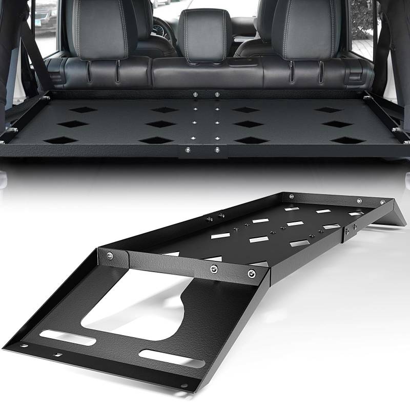 YZONA JK Interior Hear Cargo Basket Shelf Solid Steel Luggage Storage Carrier Compatible with Wrangler JK Unlimited 2007-2018 (4 Doors) von YZONA